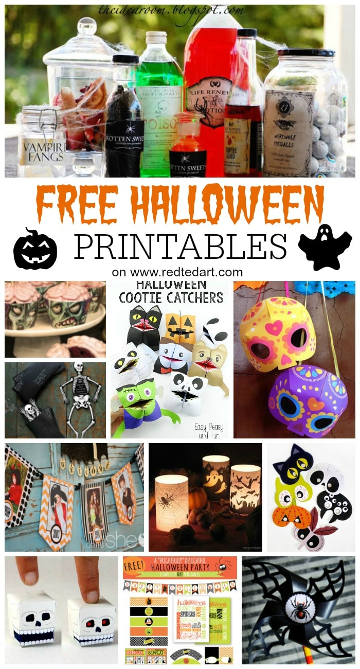 Free Halloween Printables for Adults &amp; Kids - Red Ted Art - Kids Crafts