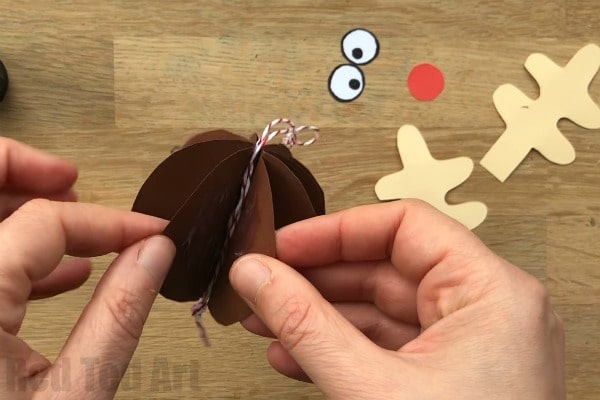 Paper Rudolph Ornament - Love Rudolph? Check out this cute Paper Rudolph Bauble? How cute and fun is he? A great Paper Ornament for kids to make this Christmas. LOVE Christmas Crafts. Quick and easy to make. #Rudolph #rudolphornament #ornament #christmas #paper #papercrafts #papercraftsforkids