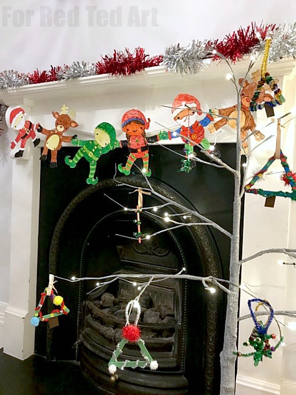 Pipecleaner Christmas Tree Ornaments - super cute and simple craft stick and pipecleaner tree ornaments. The kids will love to make these and they are great for fine motor skills. We made these at the school fair and they went down a treat! #Christmas #Christmastree #preschool #pipecleaner #ornaments