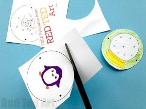 Printable Thaumatrope for Christmas - Red Ted Art - Kids Crafts