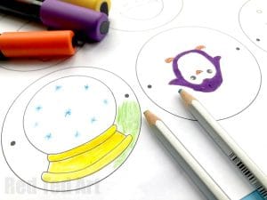 Printable Thaumatrope for Christmas - Red Ted Art - Kids Crafts