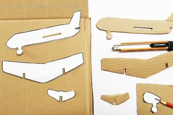 Cut Out Cardboard Airplane Template