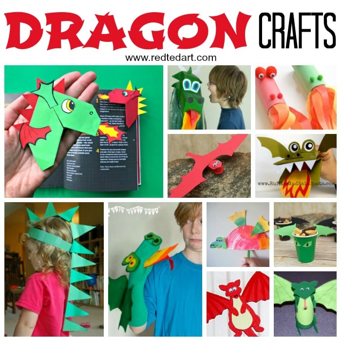 Easy Dragon Crafts for Kids for Chinese New Year - Red Ted Art