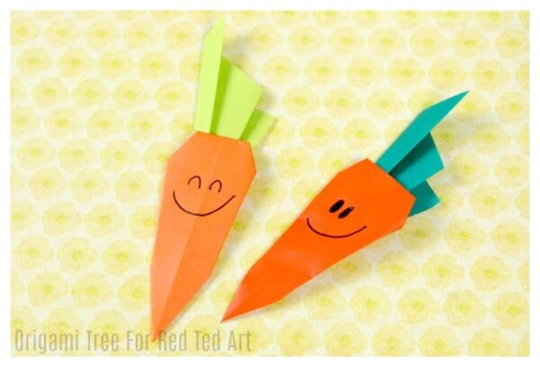 Origami Carrot Bookmark design