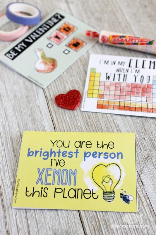 Printable Science Valentines Cards - Red Ted Art - Kids Crafts