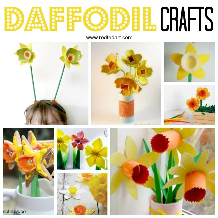 Daffodil Crafts for Preschoolers and Kids. We love Daffodil Crafts - they are perfect as Spring Crafts, St David's Day Crafts, as well as for Mother's Day. Such a cheery and bright daffodil craft!! #Daffodils #Daffodilcrafts #stdavidsday #spring #springflowers