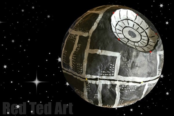 Top 50 Star Wars Crafts, Activities, Workbooks, Worksheets to entertain your family, featured by top US Disney Blogger, Marcie and the Mouse: https://www.redtedart.com/wp-content/uploads/2018/03/Death-Star-DIY.jpg
