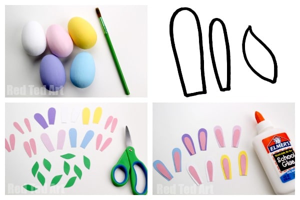 Easy DIY Bunny Eggs. Cute Spring Bunny Egg Decorations for Easter!! Love these Flower Bunny Egg Decorating idea. Easy and cute! Adorable Bunny Craft #easter #egg #eastereggs #easterbunny #bunny