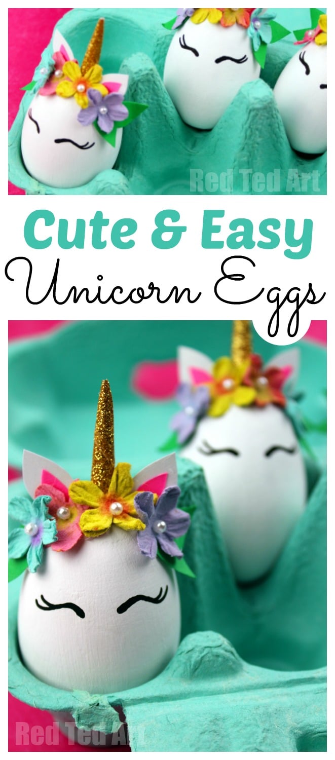 Unicorn Diy Eggs Red Ted Art Make Crafting With Kids Easy Fun