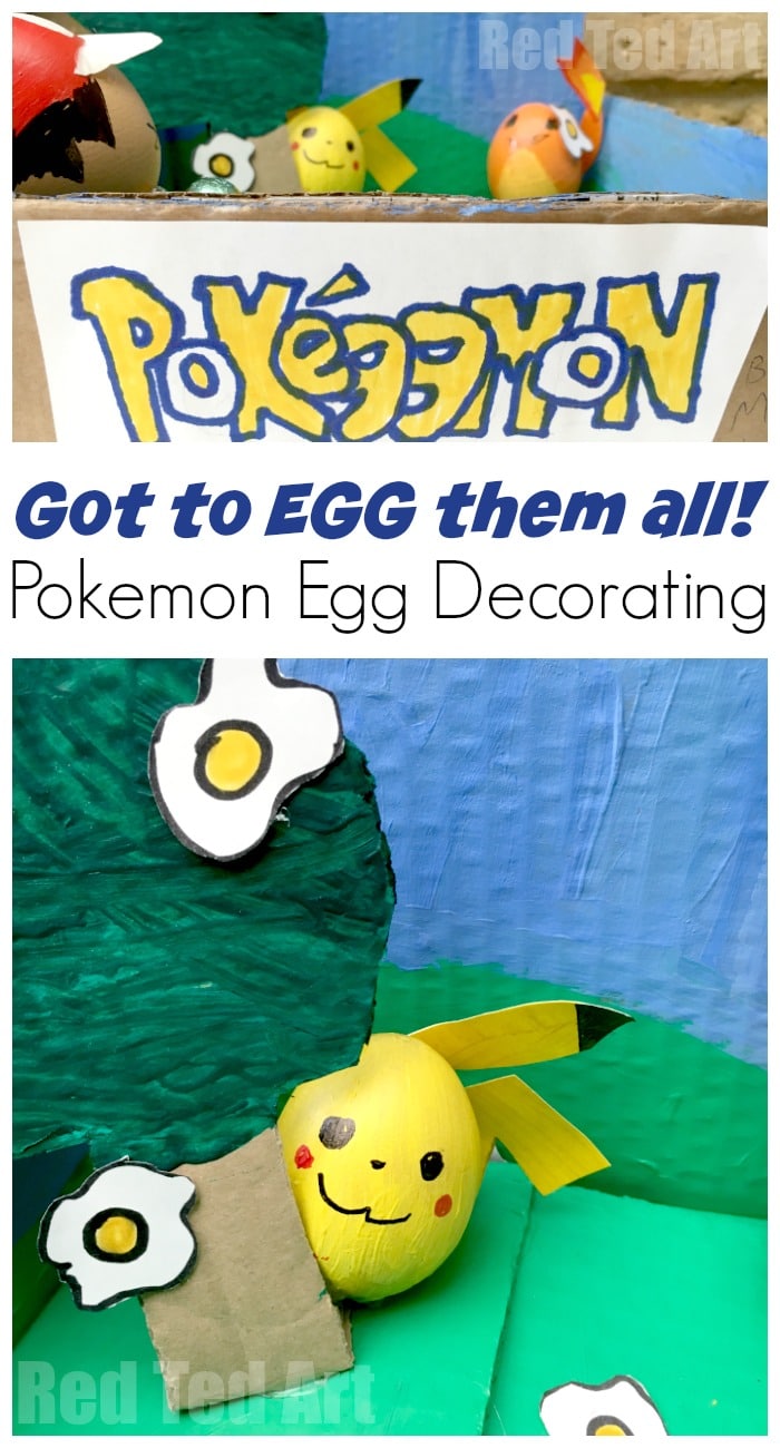 Pokemon DIY Egg Diorama. School Egg Decorating competion. Egg puns for Pokemon #pokemon #eggs #easter 
