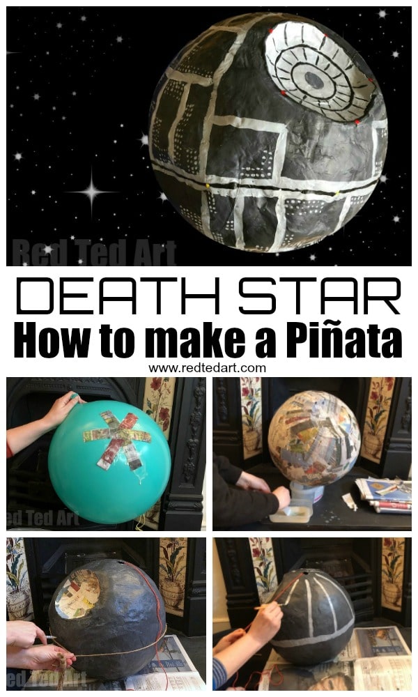 Death Star Pinata - how to make a Star Wars Pinata - Star Wars Party Ideas! #pinata #papermache #starwars #party #starwarsparty #ideas #partygames