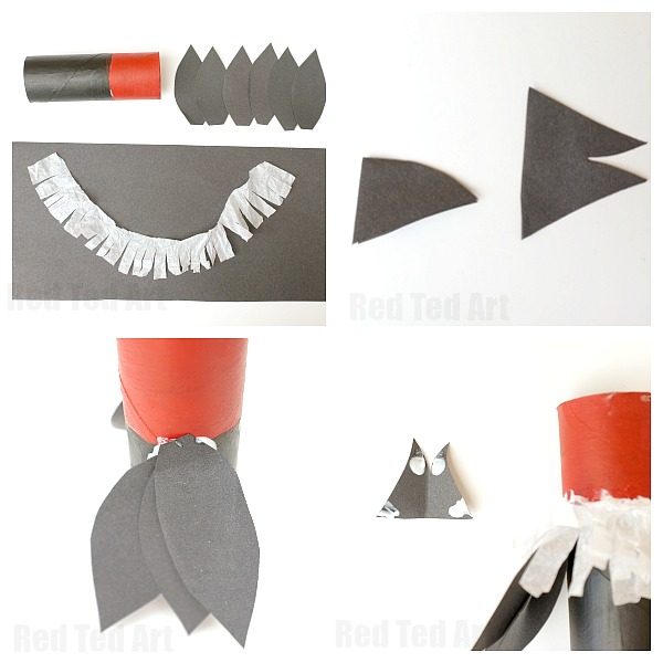 V is for Vulture - a cute Toilet Paper Roll Vulture Craft for Preschool. We love this Toilet Paper Roll A-Z! So fun!!!! Could easily be adapted to be a Bald Eagle for E is for Eagle or 4th July #toiletpaperrolls #vulture #preschool #4thjuly
