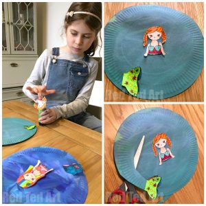 Paper Plate Mermaid Twirler - Red Ted Art - Kids Crafts