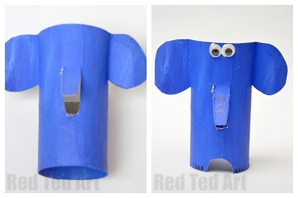 E is for Elephant. Adorable Toilet Paper Roll Elephant craft for preschool. Explore the A-Z Alphabet with Animal Toilet Roll Crafts #toiletpaperrolls #toiletrolls #elephants #preschool