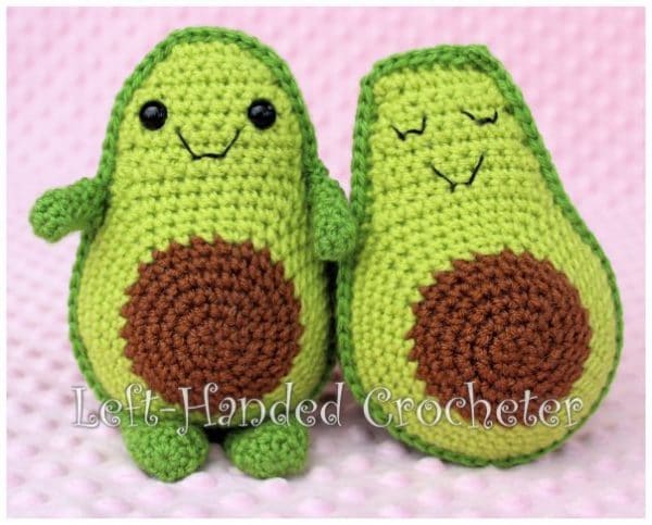 Free Crochet Avocado Pattern - oh my! Learn how to crochet this Toy Avocado Friend. Isn't he the absolute CUTEST EVER!! Free Crochet Pattern for Kawaii Avocado Lovers #kawaii #avocado #crochet #patterns #free