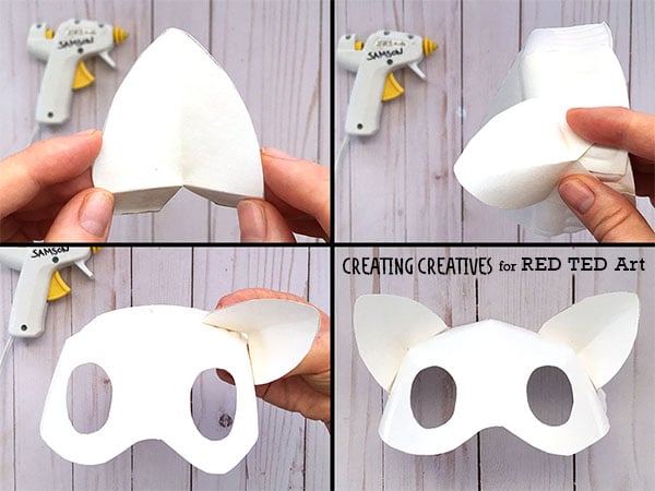 フリーペーパープレート豚マスクテンプレート。 幼稚園のための紙皿から3D豚のマスクを作る方法。 