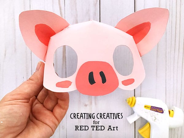  Plantilla de Máscara de Cerdo de Placa de Papel Gratis. Cómo hacer una máscara de cerdo 3D de platos de papel para preescolar. #placas de papel #cerdos #yearofthepig #preescolar #plantillas # máscaras