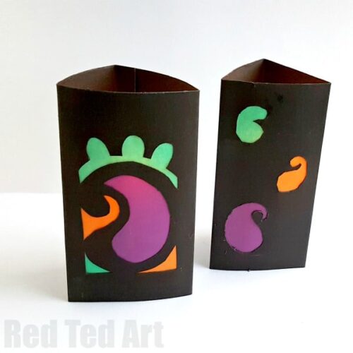 Paper DIYA - Diwali Kids Crafts - Red Ted Art - Kids Crafts