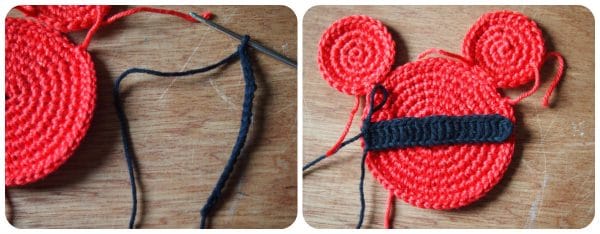Crochet Mickey Mouse Ornaments - free Santa Mickey Mouse Ornament Crochet Pattern #crochet #patterns #disney
