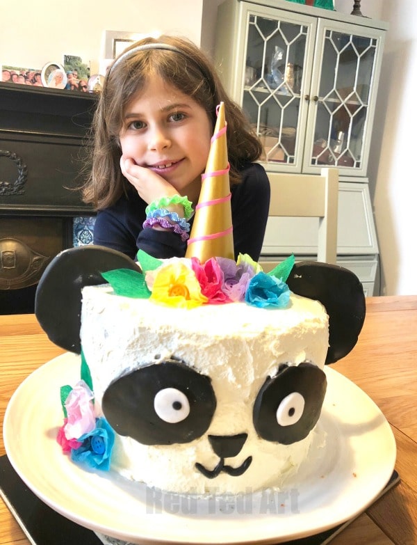 How to make a Pandacorn Cake for Beginners - Red Ted Art - Kids Crafts