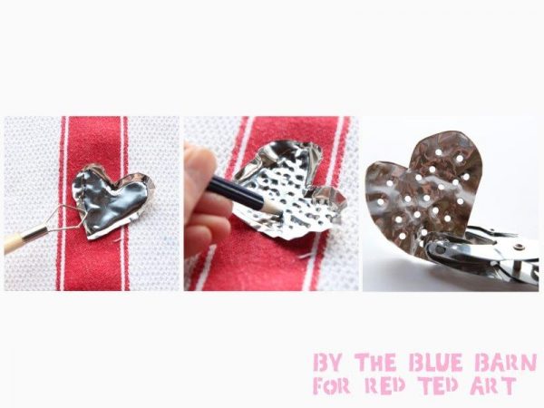 Valentines Wall Hanging. How to make Foil Art Heart Mobiles for Valentine's Day. Foil Art Process for creating Valentines Decorations or Mothers Day Gifts. Easy Foil Art Hearts