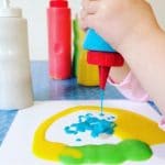 Easy Process Art Activity for Preschoolers this Valentine's. Set up a Sponge Heart Cakes Creation Station. Wonderful Sensory Play this Valentines. Easy. #preschool #processart #sensory #valentines
