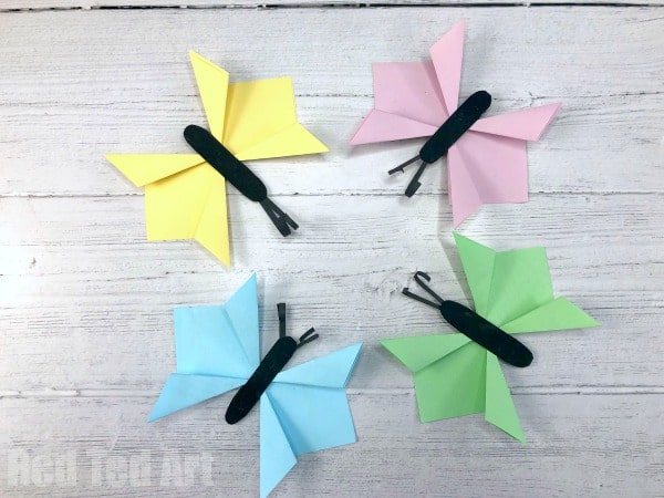 Pillangós alkotások ovisoknak origami
