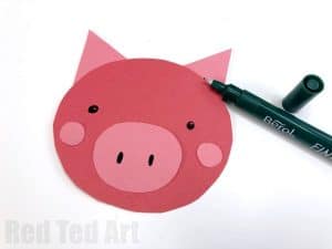 Rocking Paper Plate Pig Crafts for Kids - Red Ted Art - Kids Crafts