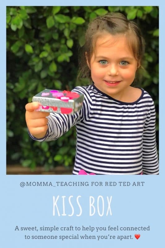 Make a KISS BOOK with your little ones. This is not only a great Valentines Activity for Preschooler, but also a lovely craft to make if Mom or Dad have to "go away" a lot. Fill your Kiss Box with kisses and feel loved!!! Great for the first School Day too! #valentines #kissbook #school