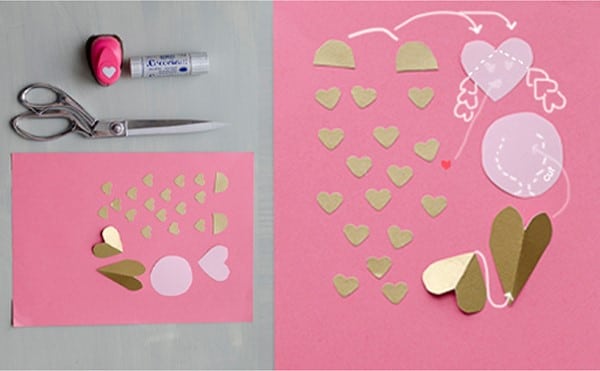 Heart Mermaid Valentine's Day Craft - Adorable Heart Valentine's Ideas. Paper Mermaid Crafts for Valentine's. How to make a Mermaid Valentines Card