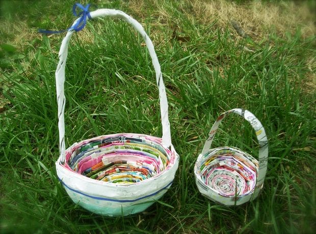 Eco & Thrifty, but still GORGEOUS. Fun ways to craft with Newspapers this Easter. Inexpensive craft ideas for Easter. Find Easter Crafts with Newspaper ideas. Great Easter inspiration for all ages. Love newspaper diy crafts and ideas!