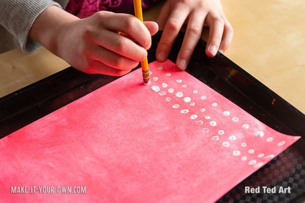 Child's hands painting father's day art
