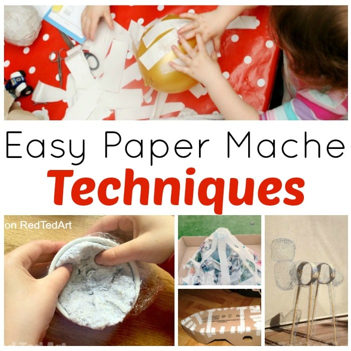 Paper Mache Techniques Red Ted Art Make Crafting With Kids
