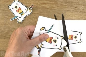 Easy Red Ted Bookmark Printable - Red Ted Art - Kids Crafts