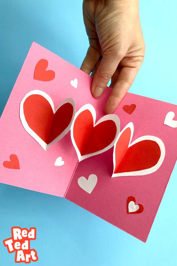 3D Heart Card - Valentines Day Craft