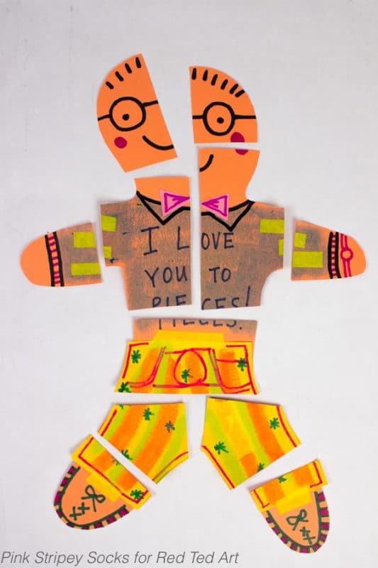 I love you to pieces - Puzzle Cards for Father's Day