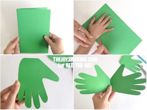 Turtle Handprint Father's Day Card - Red Ted Art - Kids Crafts