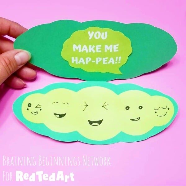 Printable You Make Me Hap Pea Card For Father S Day Red Ted