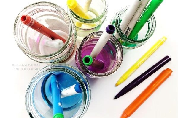 How to make your own water colours from felt tip pens