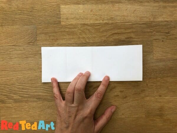 Fold the paper width wise