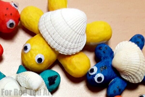 Salt Dough Sea Shell Turtles - Red Ted Art - Kids Crafts