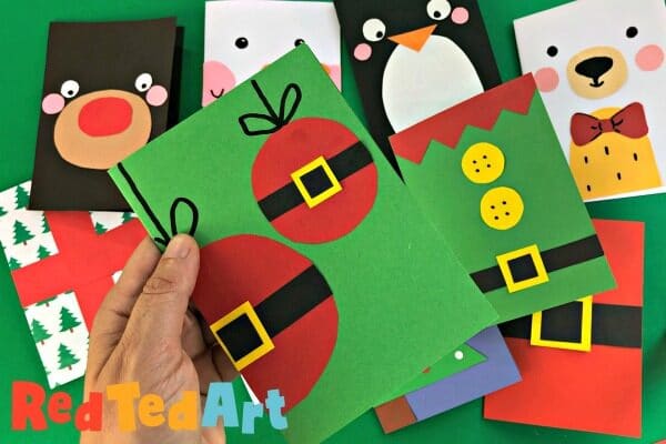 Super Simple Bauble Christmas Card Design Red Ted Art Make Crafting With Kids Easy Fun
