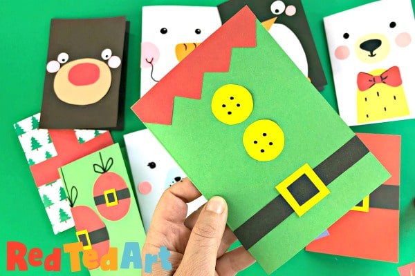 Simple Elf Christmas Card Design as part our quick and easy Christmas Card making series