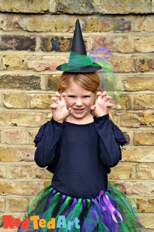 Easy paper witch's hat alice band for halloween
