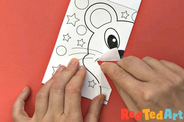 Year of the Rat Pop Up Card and Coloring Page