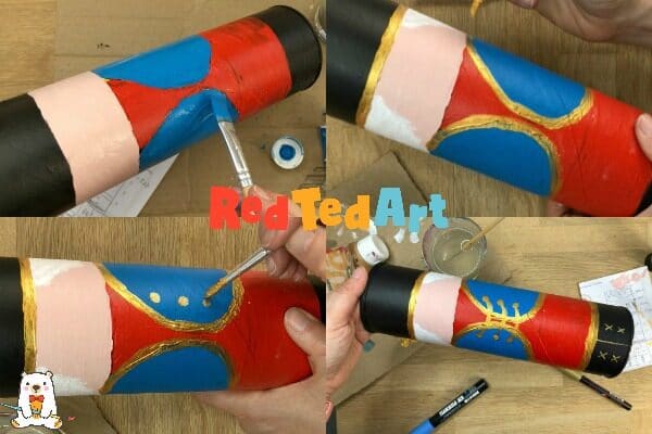 How to paint a Nutcracker Gift Box from a Pringles Can