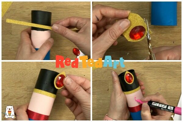 TP Roll Nutcracker Set for Christmas