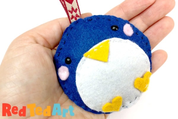 Easy Felt Penguin Ornaments