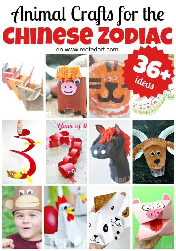 Easy Chinese Zodiac Crafts for Kids - Red Ted Art - Easy Animal Crafts