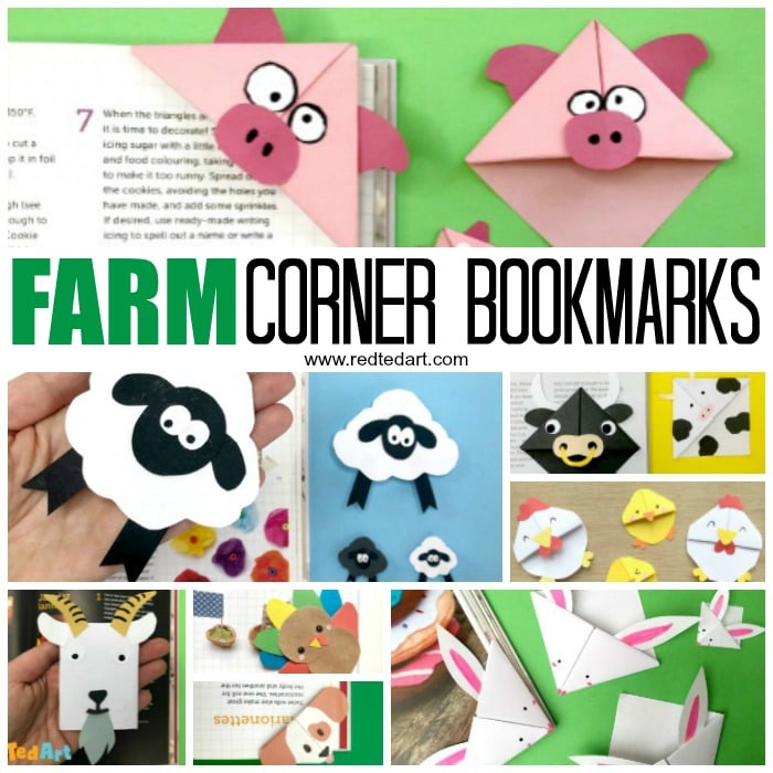 Farm Animal Corner Bookmark Ideas - Red Ted Art - Kids Crafts